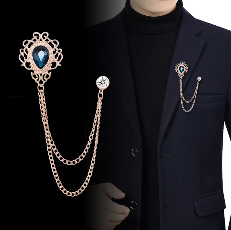 Men'S Accessories Chain - New Vintage Tassel Chain Rhinestone Crystal
