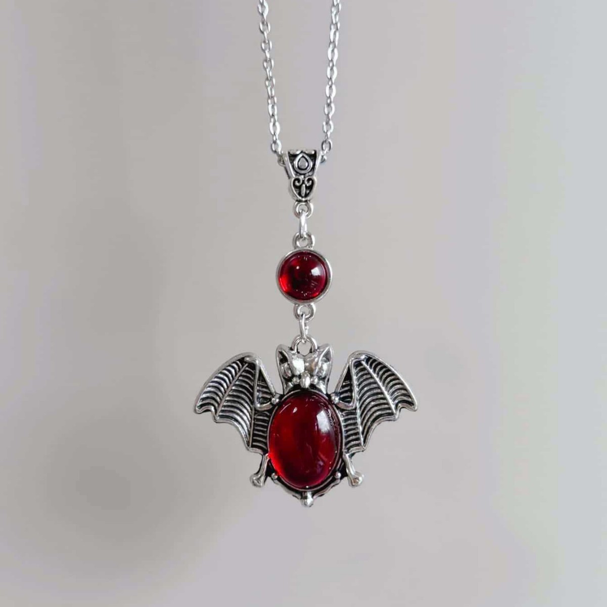 Men'S Vampire Accessories - Vampire Bat necklace,Gothic jewelry,Blood Cameo,pagan,witchcraft accessories,Vintage,Alternative,Bat