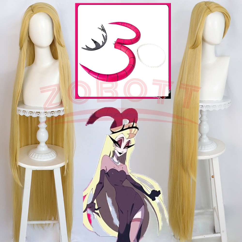 Men'S Yellow Accessories - Hazbin Cosplay Hotel Cosplay Lilith Wig