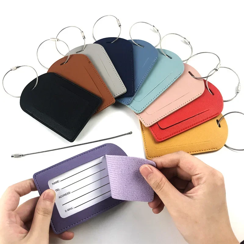 Men'S Accessories Travel Bag - PU Leather Luggage Tags Women Men
