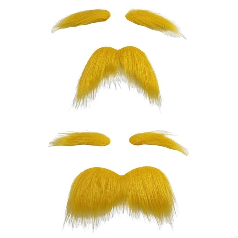 Men'S Yellow Accessories - F68E Novelty Moustaches Beard Cosplay Costume