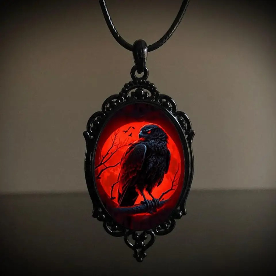 Gothic Vampire Owl Cameo Neckl - Men'S Vampire Accessories review and price