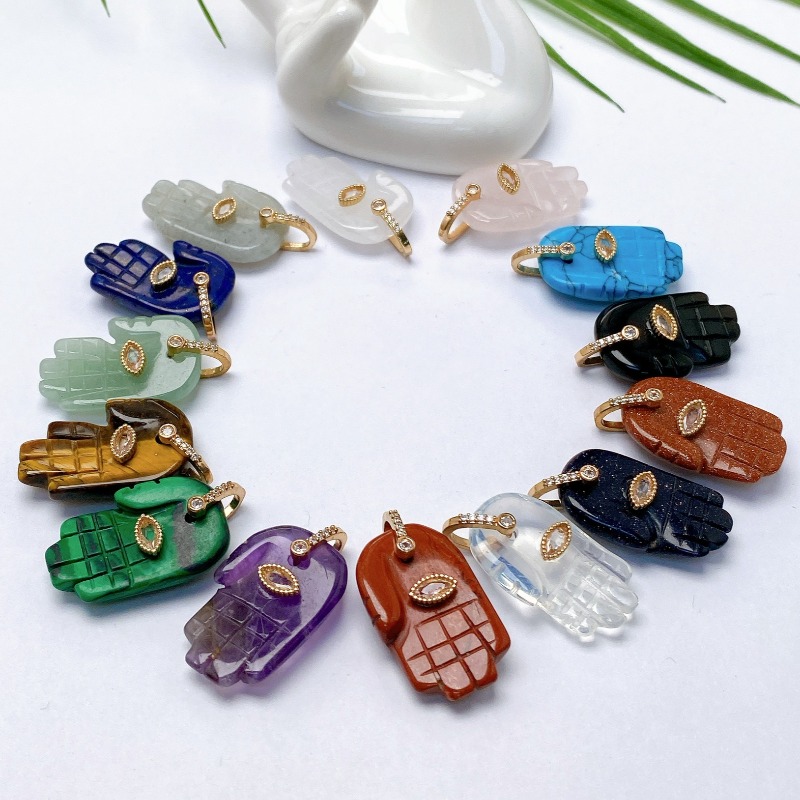 1pc Brand Crystal Natural Ston - Men'S Accessories Jewelry Brands review and price