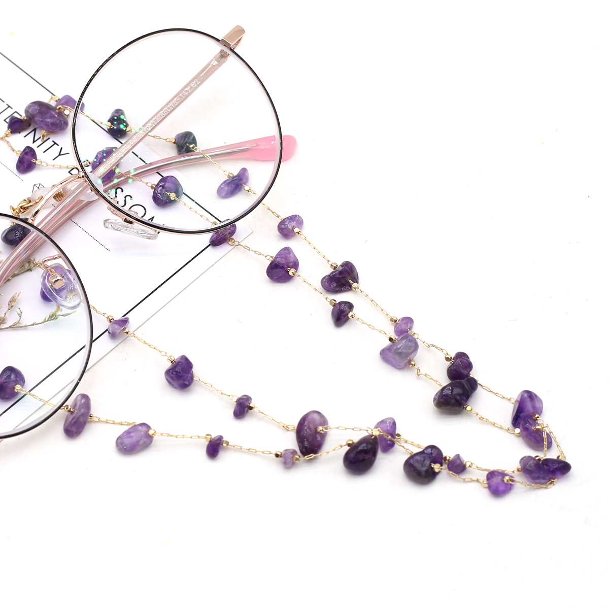 Natural Amethyst Stone Beaded  - Men'S Accessories Chain review and price