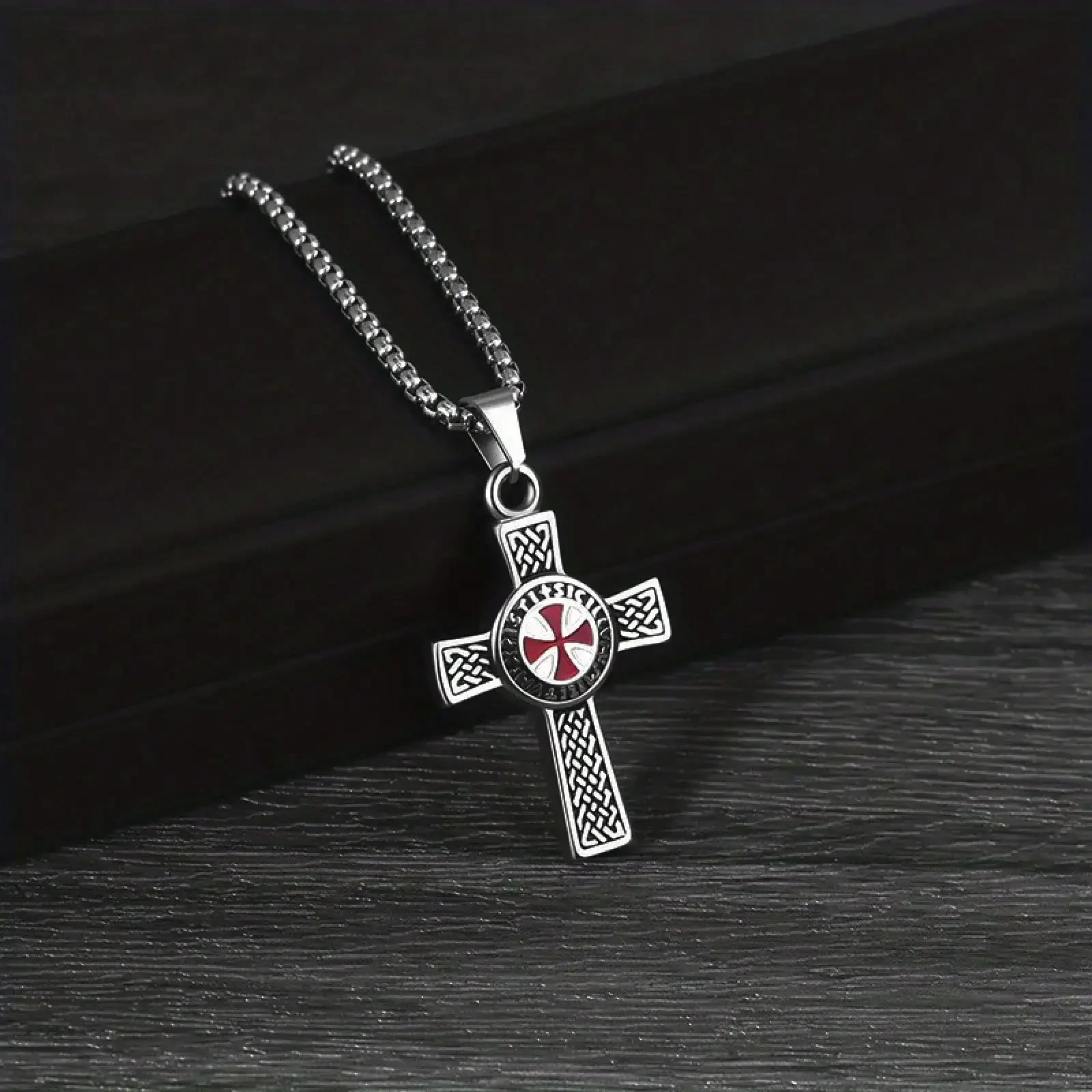 1 Piece Brand New Punk Red Cro - Men'S Accessories Jewelry Brands review and price