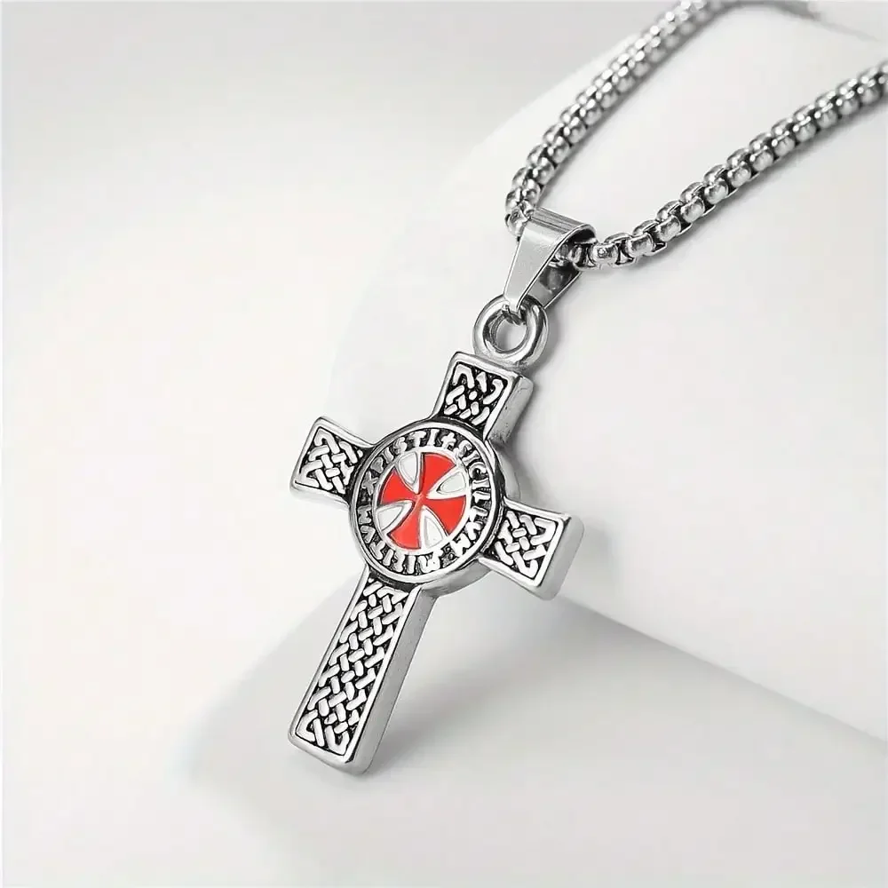 1 Piece Brand New Punk Red Cro - Men'S Accessories Jewelry Brands review and price