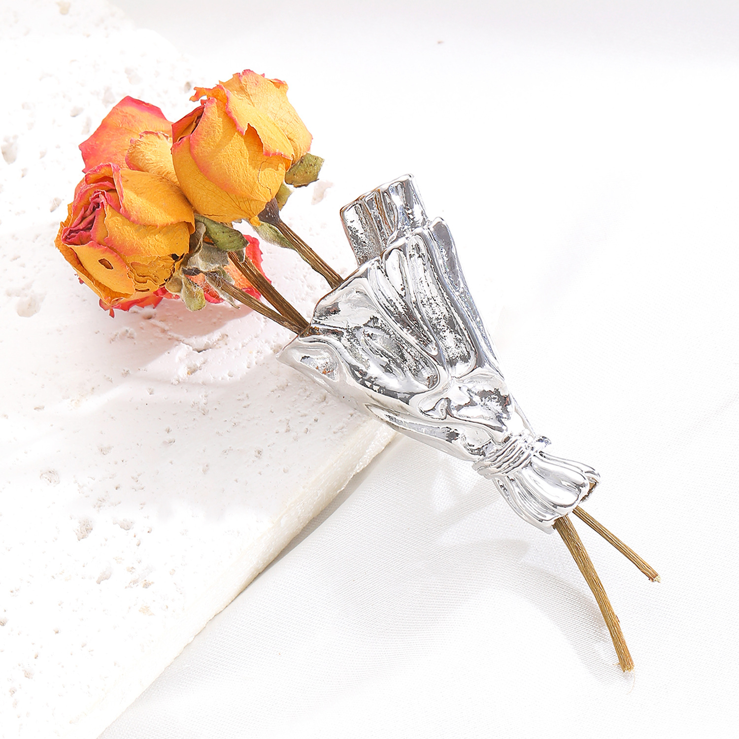 Creative Metal Bouquet Brooch  - Men Accessories Bouquet review and price