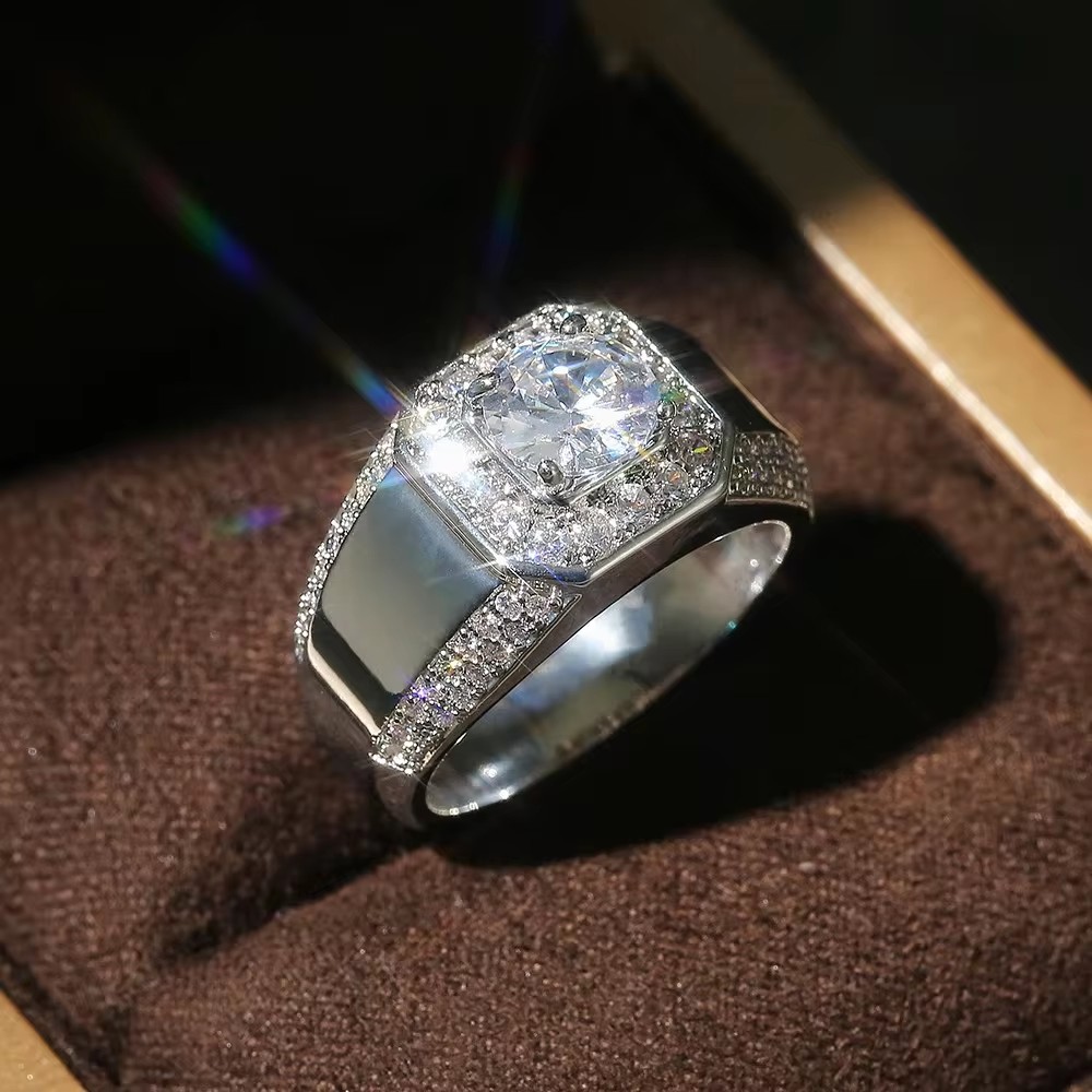 Huitan Gorgeous Men Wedding Ri - Men'S Accessories Jewelry Brands review and price