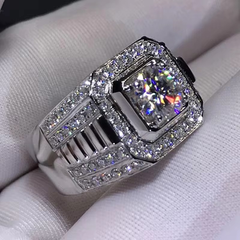 Huitan Gorgeous Men Wedding Ri - Men'S Accessories Jewelry Brands review and price