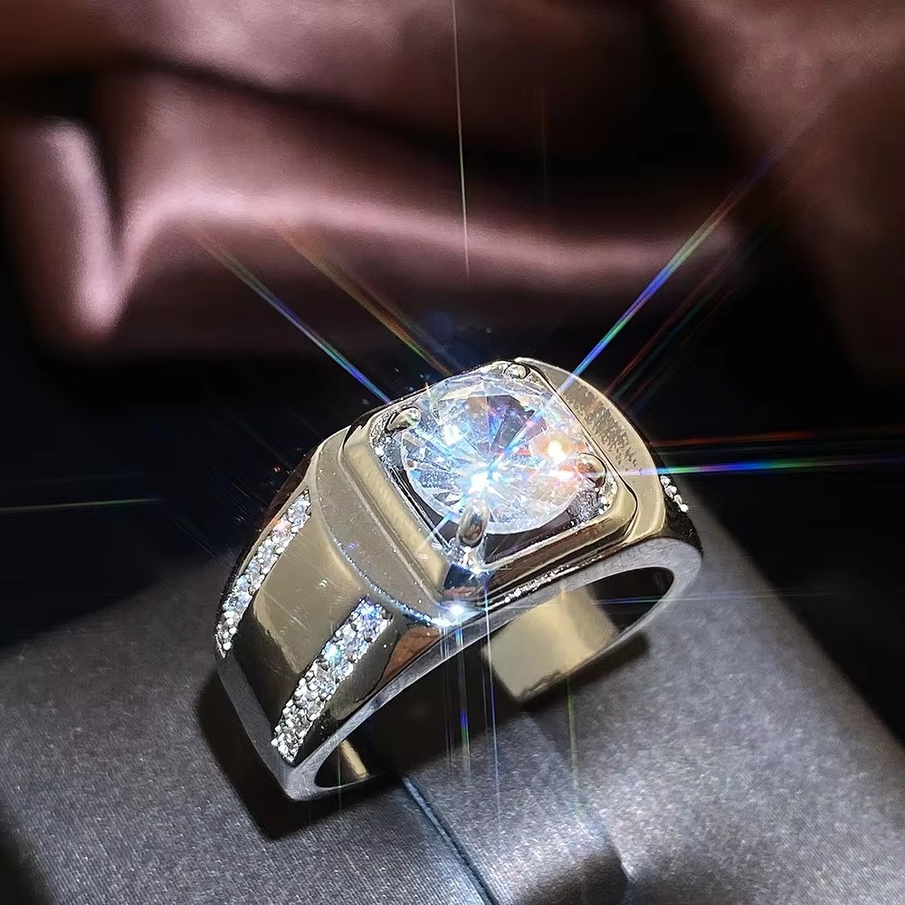 Huitan Gorgeous Men Wedding Ri - Men'S Accessories Jewelry Brands review and price