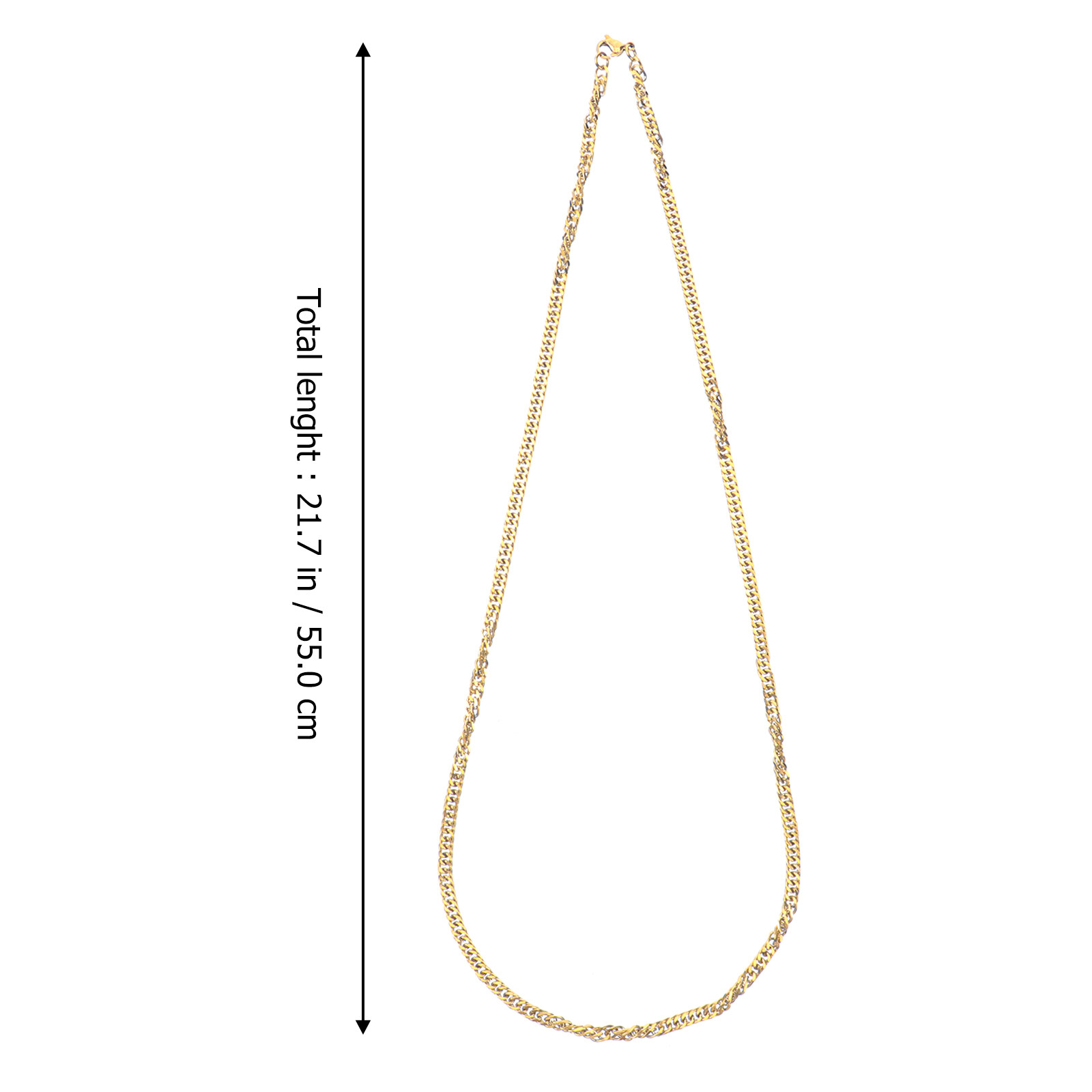 1Pcs Golden Double Buckle Chai - Men'S Accessories Chain review and price