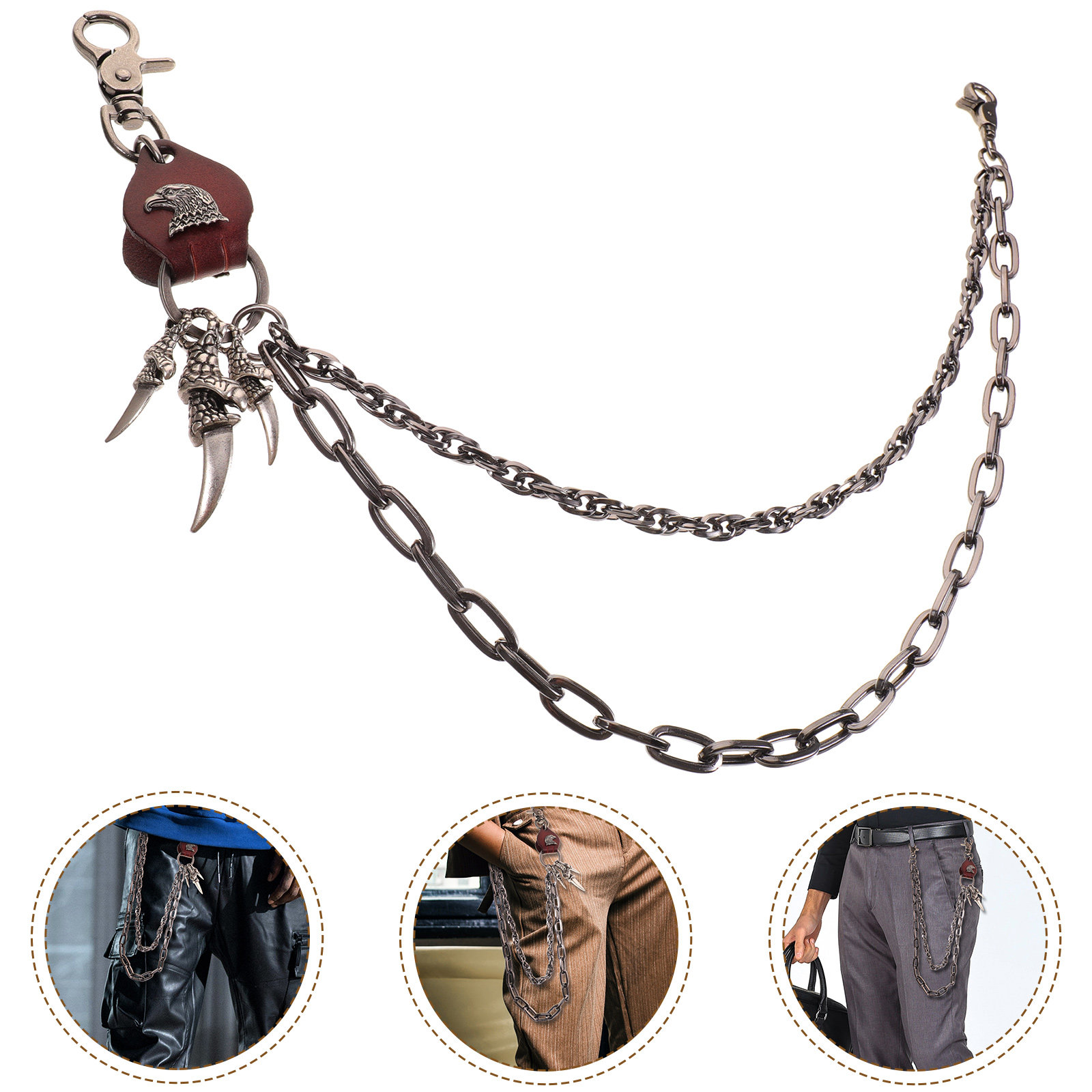 Premium Metal PU Pants Chain f - Men'S Accessories Chain review and price