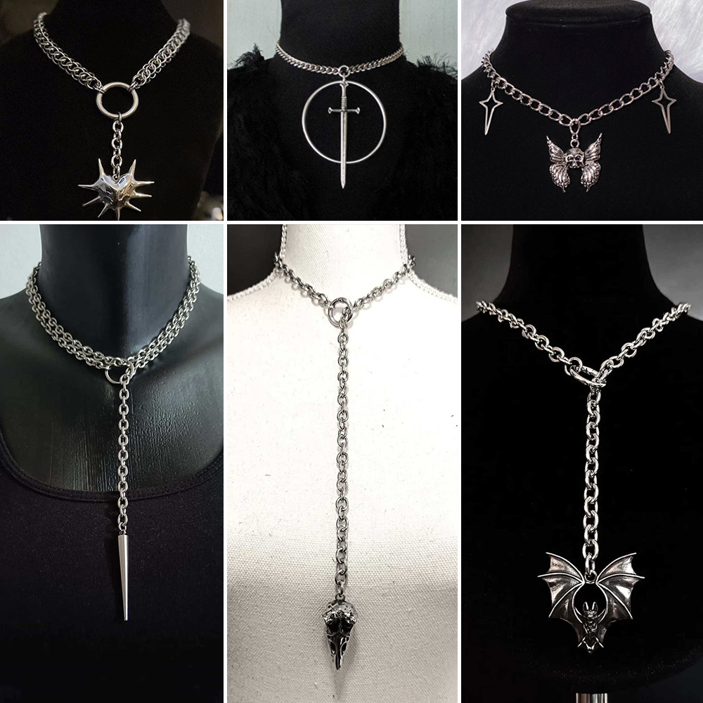 Gothic Crow Skull Necklace For - Men'S Vampire Accessories review and price