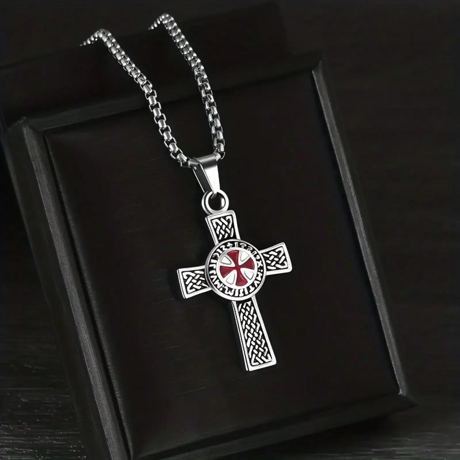1 Piece Brand New Punk Red Cro - Men'S Accessories Jewelry Brands review and price