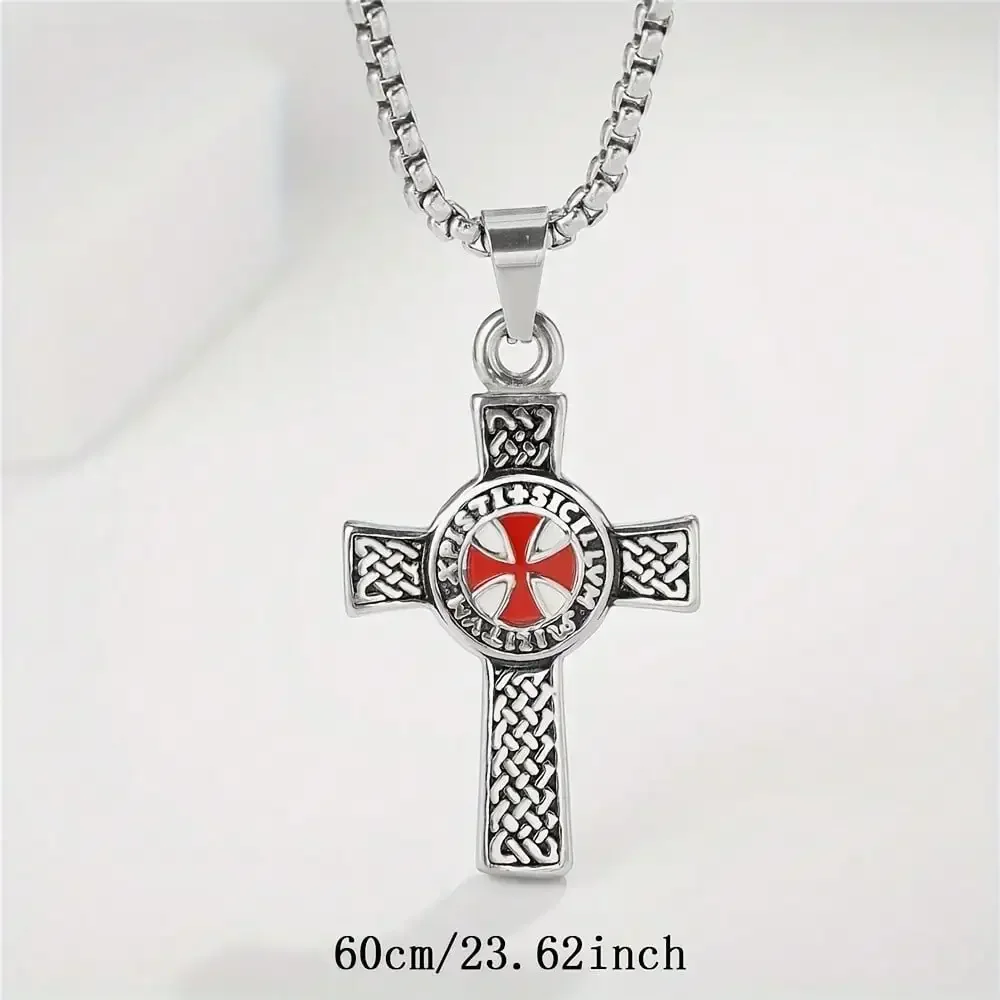 1 Piece Brand New Punk Red Cro - Men'S Accessories Jewelry Brands review and price