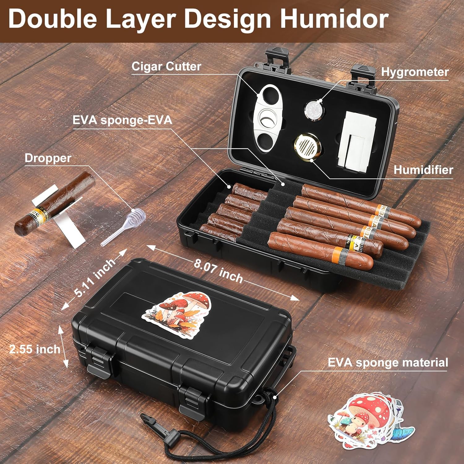 Portable Cigar Humidor Holds 1 - Men'S Mens Accessories review and price