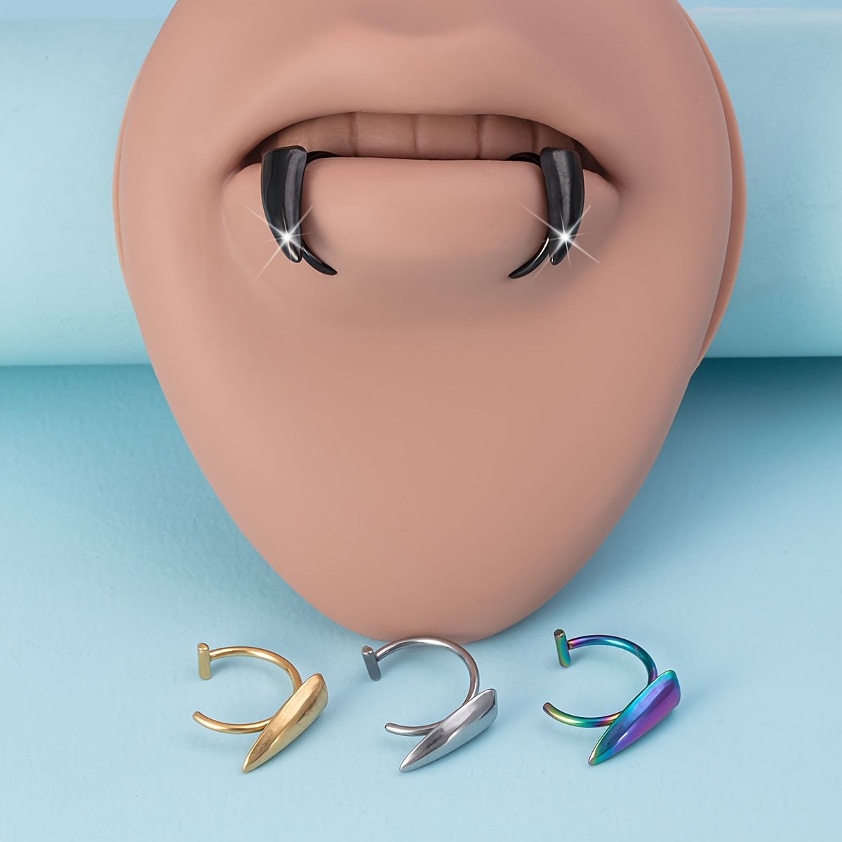 1Pair Stainless Steel Vampire  - Men'S Vampire Accessories review and price