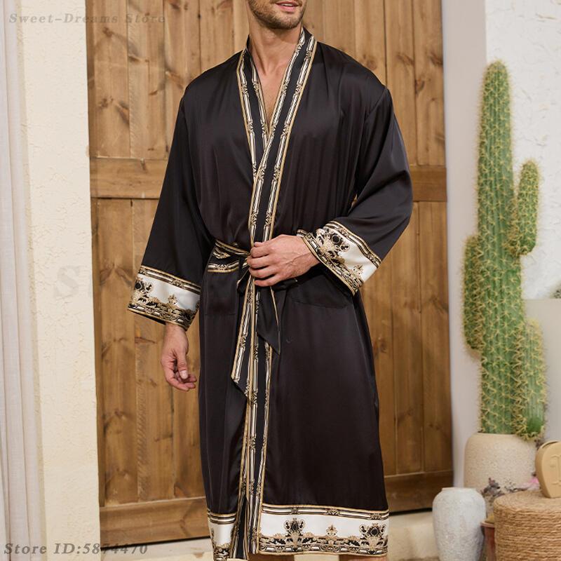 Men's Long Robe Pajamas Set Ba - Men'S Kimono Accessories review and price