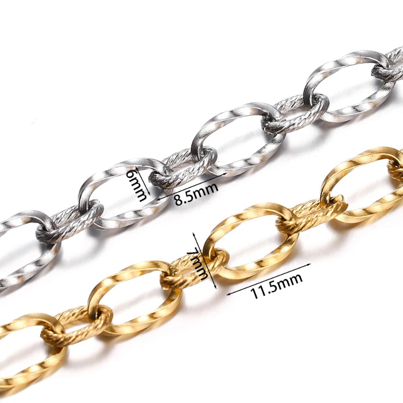 1Meter 7x11.5mm Stainless Stee - Men'S Accessories Chain review and price